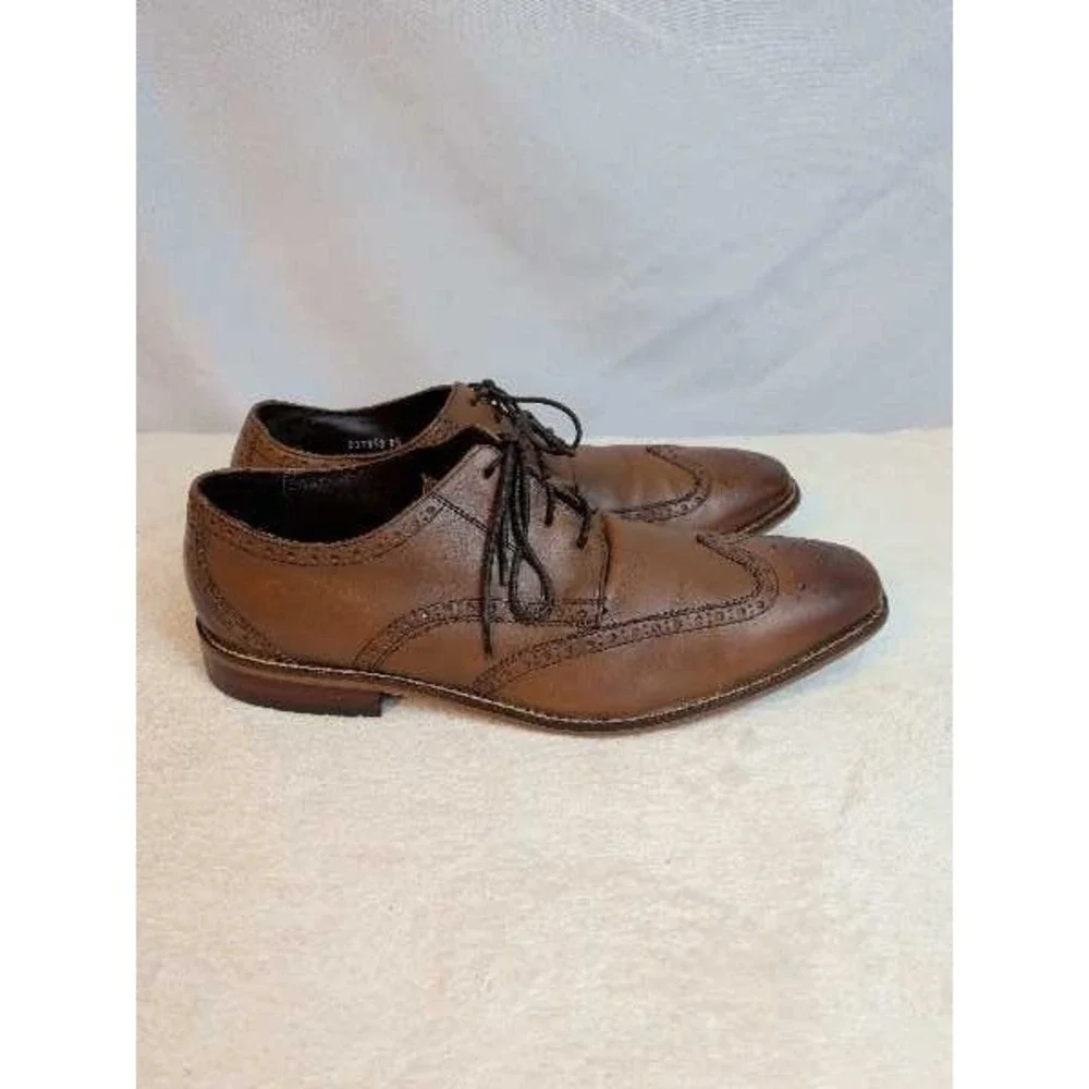 Florsheim 14137 Wingtip Oxford Shoes Mens Sz 12D‎ Leather Brown Dress